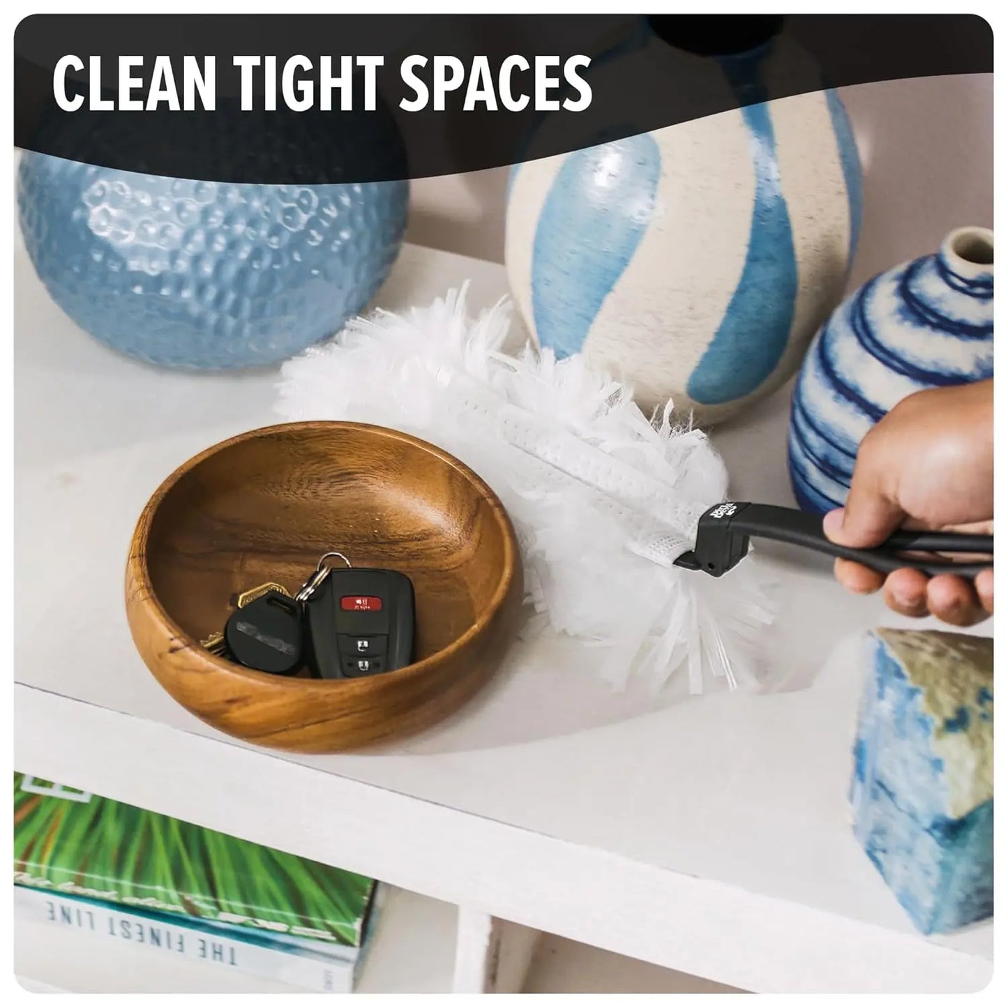 Handheld Duster, Hand Duster for Multi-Surface Cleaning, Includes Replacement Disposable Heads