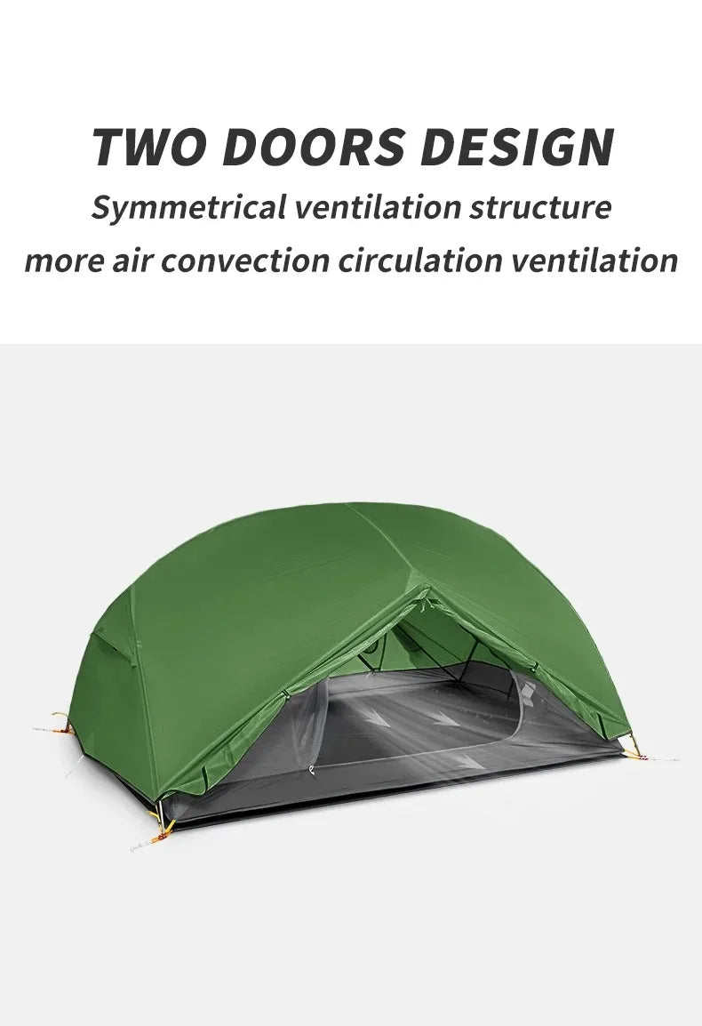Naturehike Mongar 2 Person Backpacking Tent 210T Ultralight Travel Tent Waterproof Hiking Survival Outdoor Camping Tent