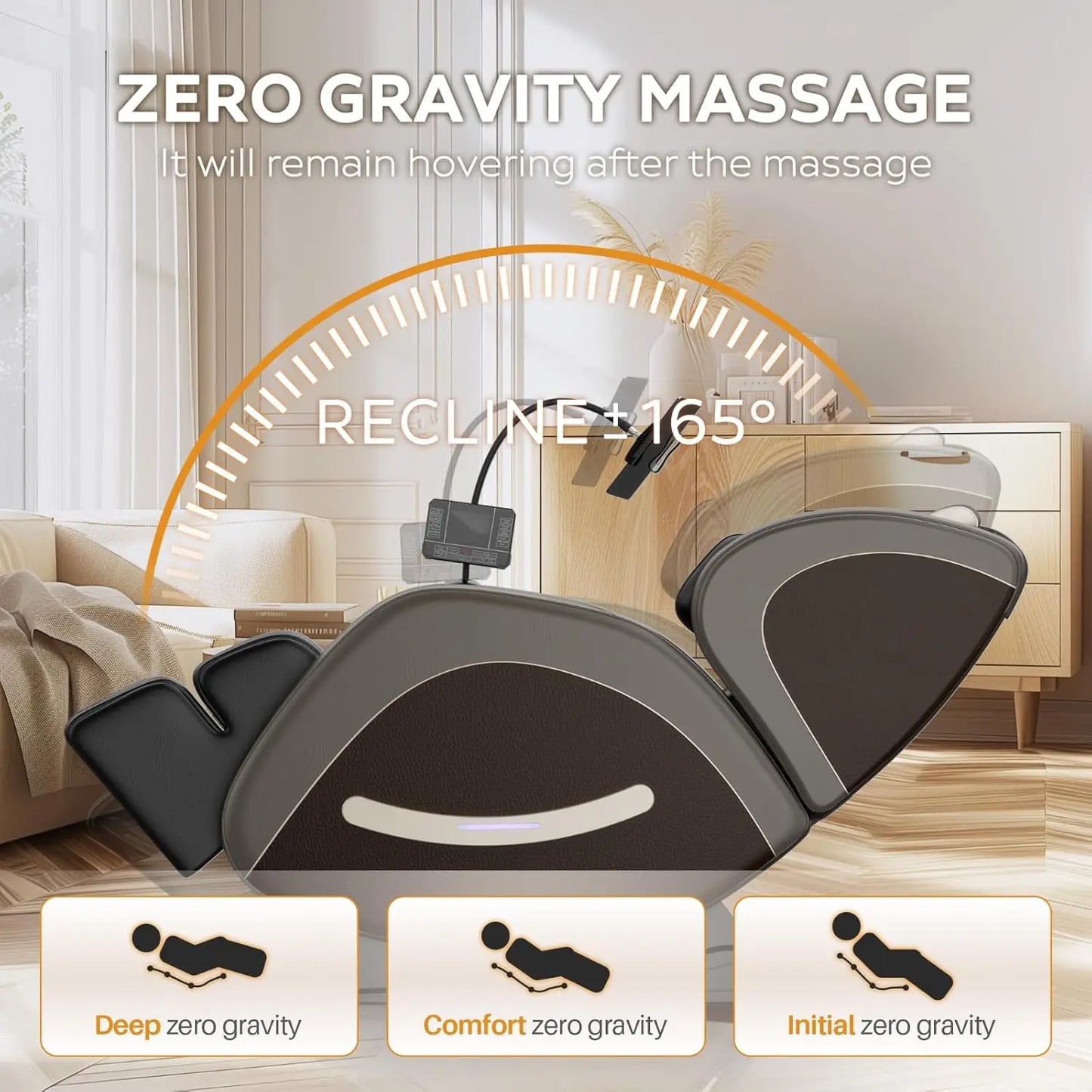 Massage Chairs Full Body, Zero Gravity Massage Chairs with Auto Modes, Airbag Massage, 6 Fix Point Rollers, Foot, Customized