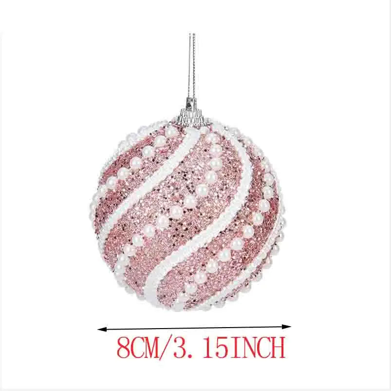 12PCS Christmas Ball Nordic Creativity Christmas Ornament Pendant Foam Balls Wedding Hanging Ball Decoration Supplies Xmas