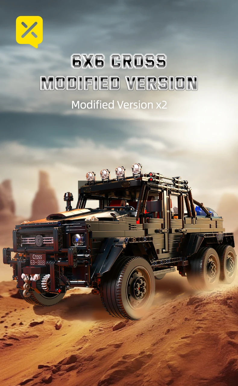 KAVOWORLD 3 Colors DIY Outdoor Off-Road Racing Truck Blacks Kits 1:8 Building Technical Pickup Car Bricks Toys For Family Party