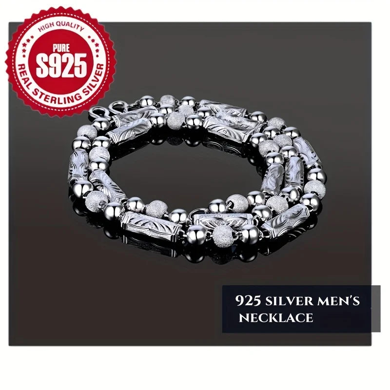 925 Sterling Silver Chain Necklace For Men, Suitable For Daily Wear Or Decoration, Christmas Wedding Anniversary Gift