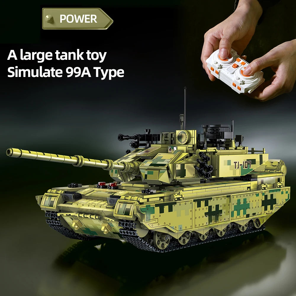 KAVOWORLD 2042pcs Simulated Main Battle Tank Building Block Military Army Car Truck Bricks Toy City Construction Bricks Kidd Gif