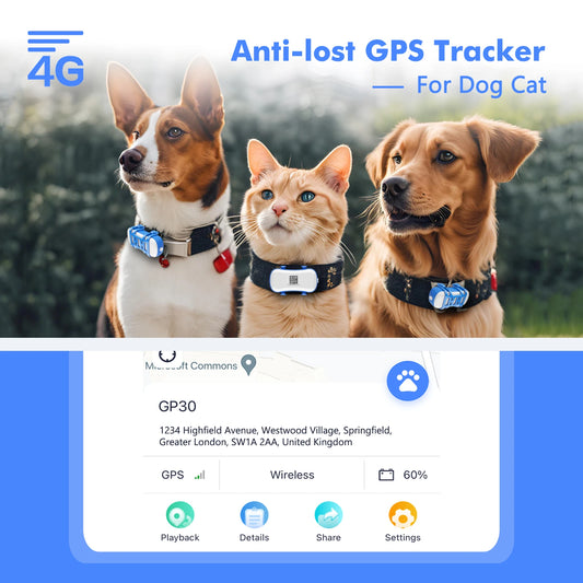 4G Mini GPS Tracker for Dot Cat – Waterproof Live Pet Locator with Android & iOS App, Light & Sound Search, Subscription Needed