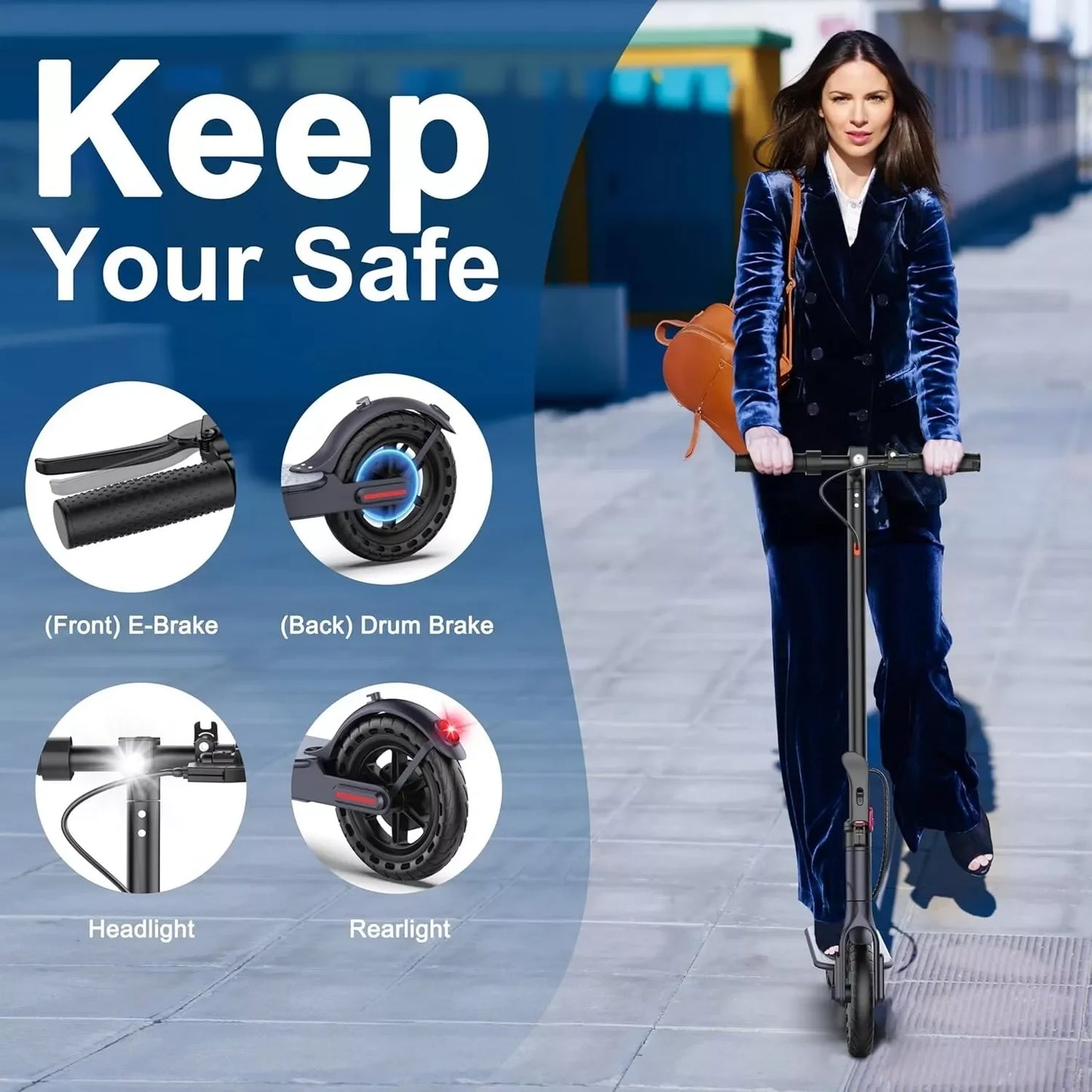 LP60 Electric Scooter 350W 25km/h APP Smart Control Scooter 8.5inch tire Folding Electric Scooter 30KM Max Range for Adult