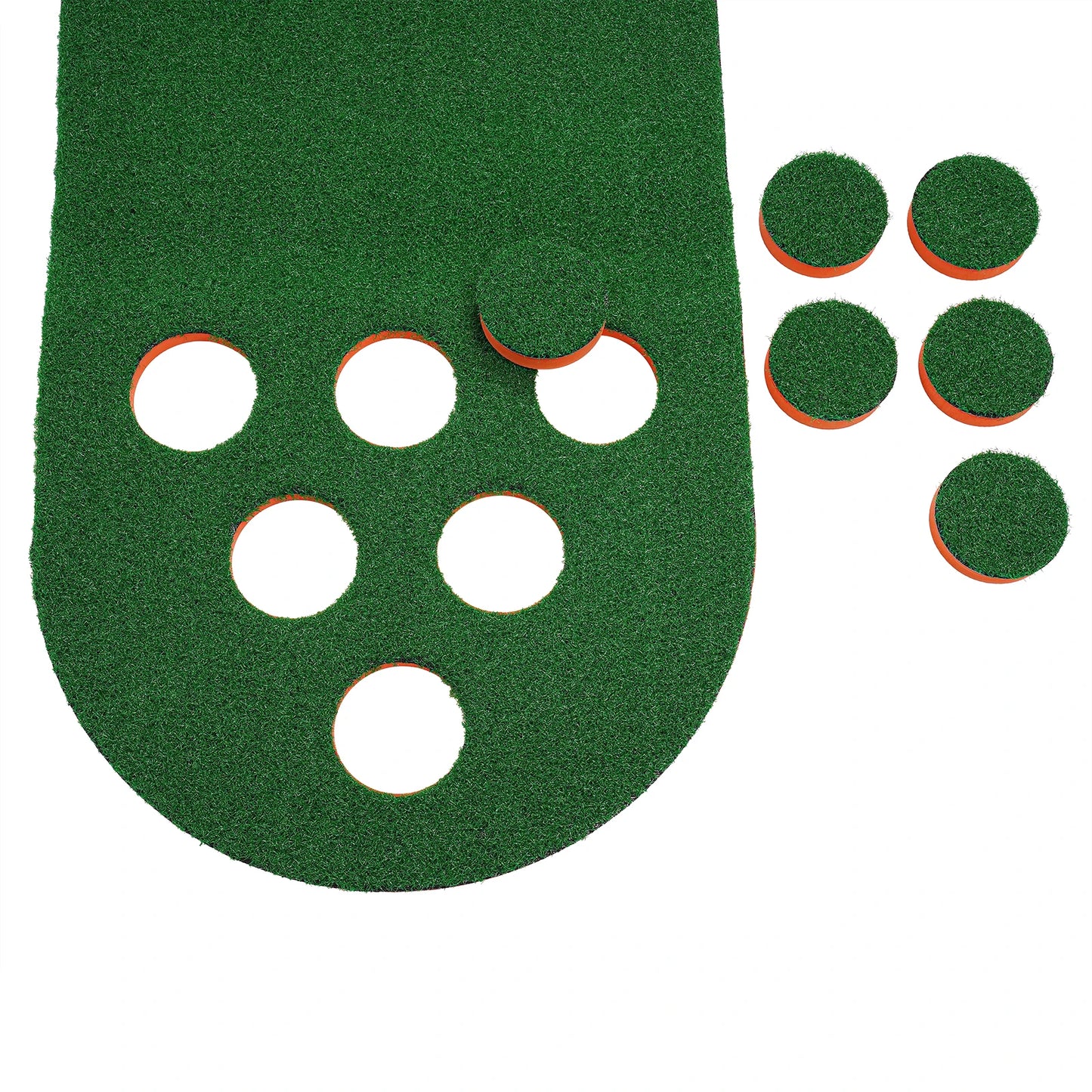 Foldable Golf Putting Mat with 2 Clubs 2 Balls Mini Golf Putting Practice Mat Durable Golf Training Pad Golf Pong Putting Game S
