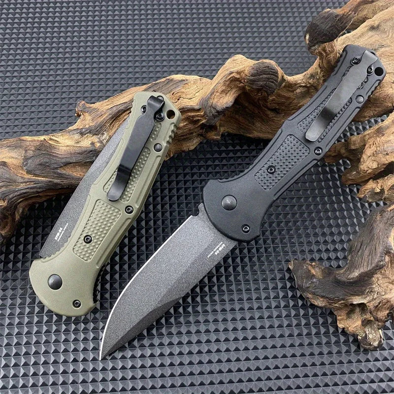 BM 9070 Folding Pocket Knife Drop Point Plain Blade Grivory Handle Hunting Camping Tactical Combat Self-defense Multitool Knives