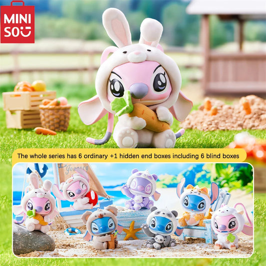 MINISO Disney Stitch Animals Party Series Blind Box Mystery Box Stitch Action Figure Decor Ornament Surprise Bag Birthday Gifts