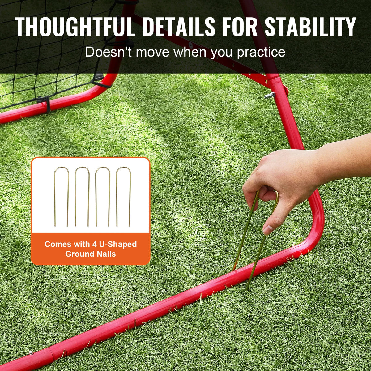 Portable Soccer Rebounder Net Adjustable Angle Football Training Goal