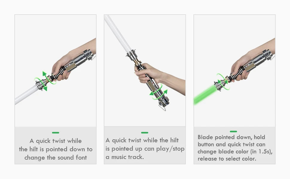Luke Saber Inspired Lightsaber XRGB3.0/Xenopixel 3.0 Smooth Swing App Control Colour Change
