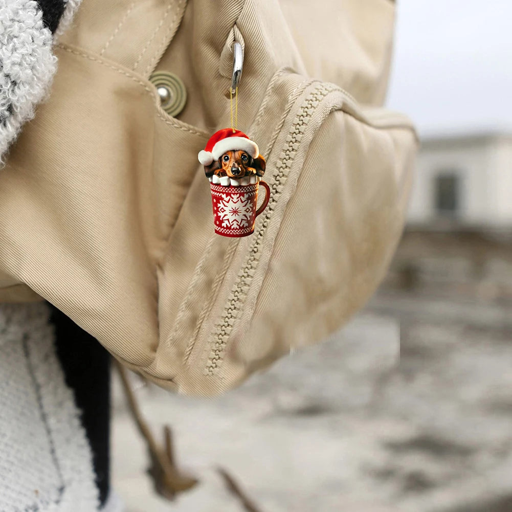 Dachshunds 24 Days Christmas Countdown Calendar W/Dachshunds Figure Ornament Dog Advent Calendar Christmas Gifts for Dog Lover