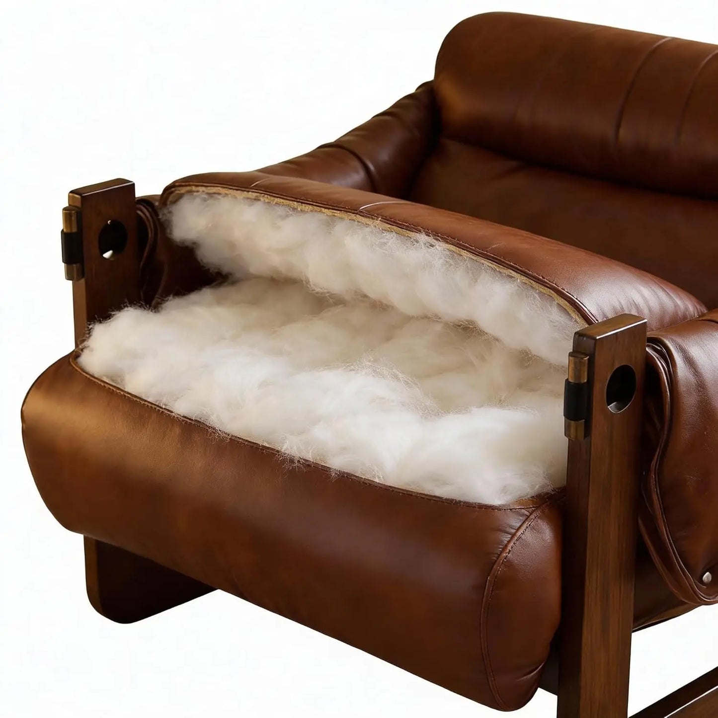 Mid Century Upholstered Accent Chair U-Shape Solid Wood Frame Reading Lounge Armchair Living Room, Customized
