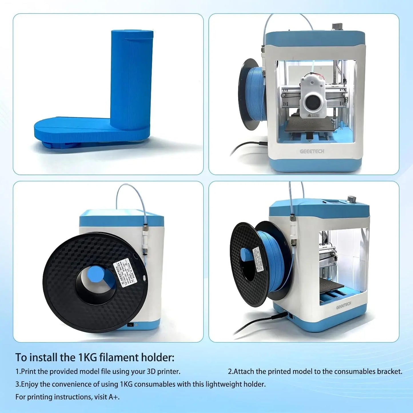 Geeetech M1 3D Printer for Kids and Beginners, Mini 3D Printers with Auto Leveling,High Speed and Fully Open Source