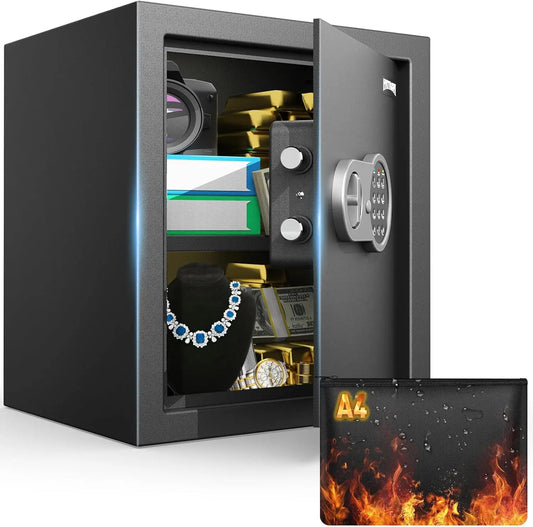 [ 2.3 Cu.ft. ]PATRON Fireproof Safe for Home,Digital Security Home Cabinet Safes for Money Cash Documents,Safe Box with Electron