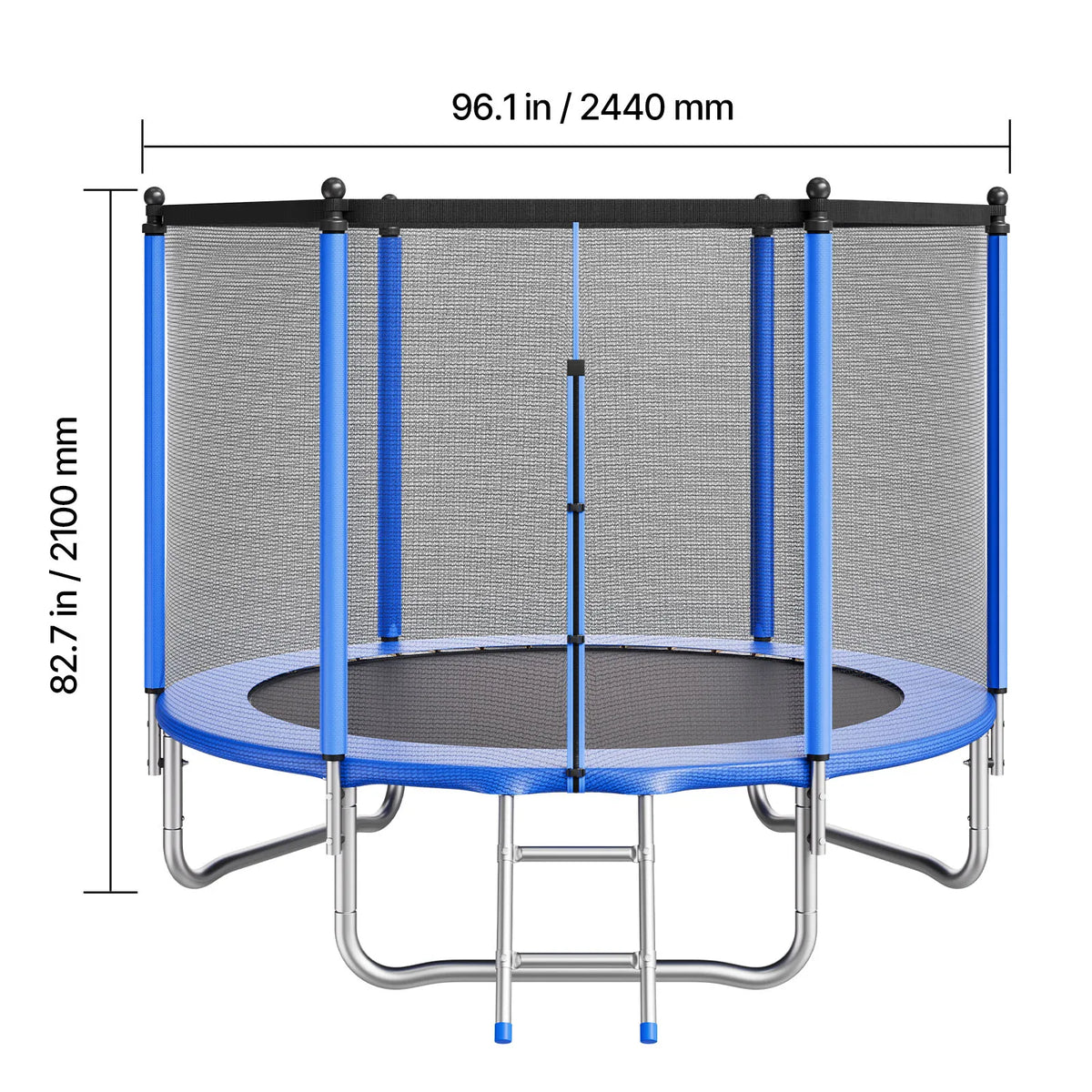 SucceBuy Outdoor Trampoline With Enclosure Net 8 To 16 Ft For Kids And Adults