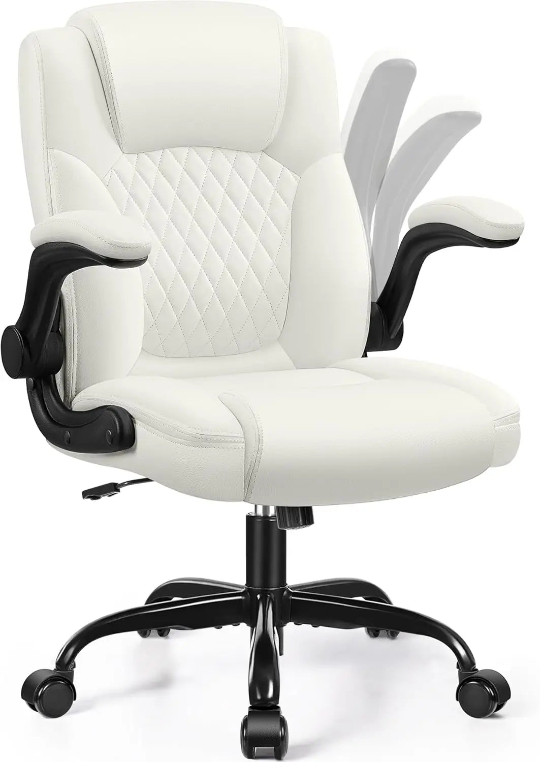 PU Leather Office Chair, Computer Desk Chairs, Ergonomic Back Support, 360 ° Swivel Free,Small Gaming Chair with Wheels
