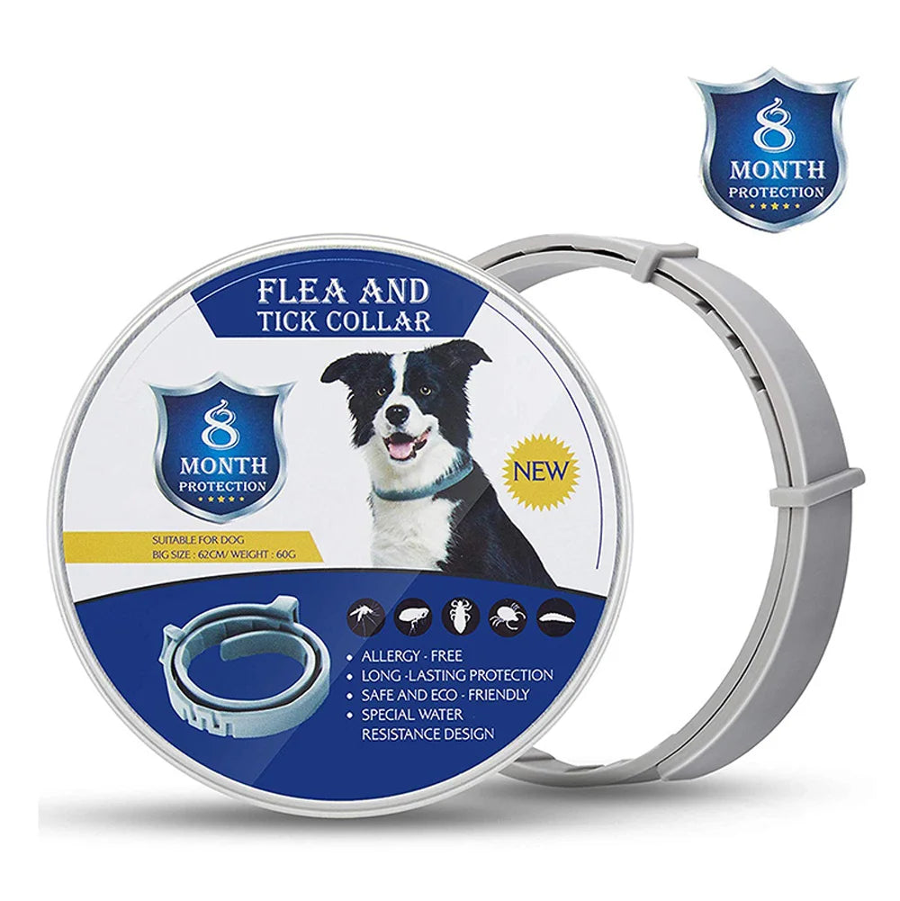 Natural Flea, Tick & Lice Repellent Collar for Dogs & Cats – Waterproof & Adjustable, Powered by Essential Oils