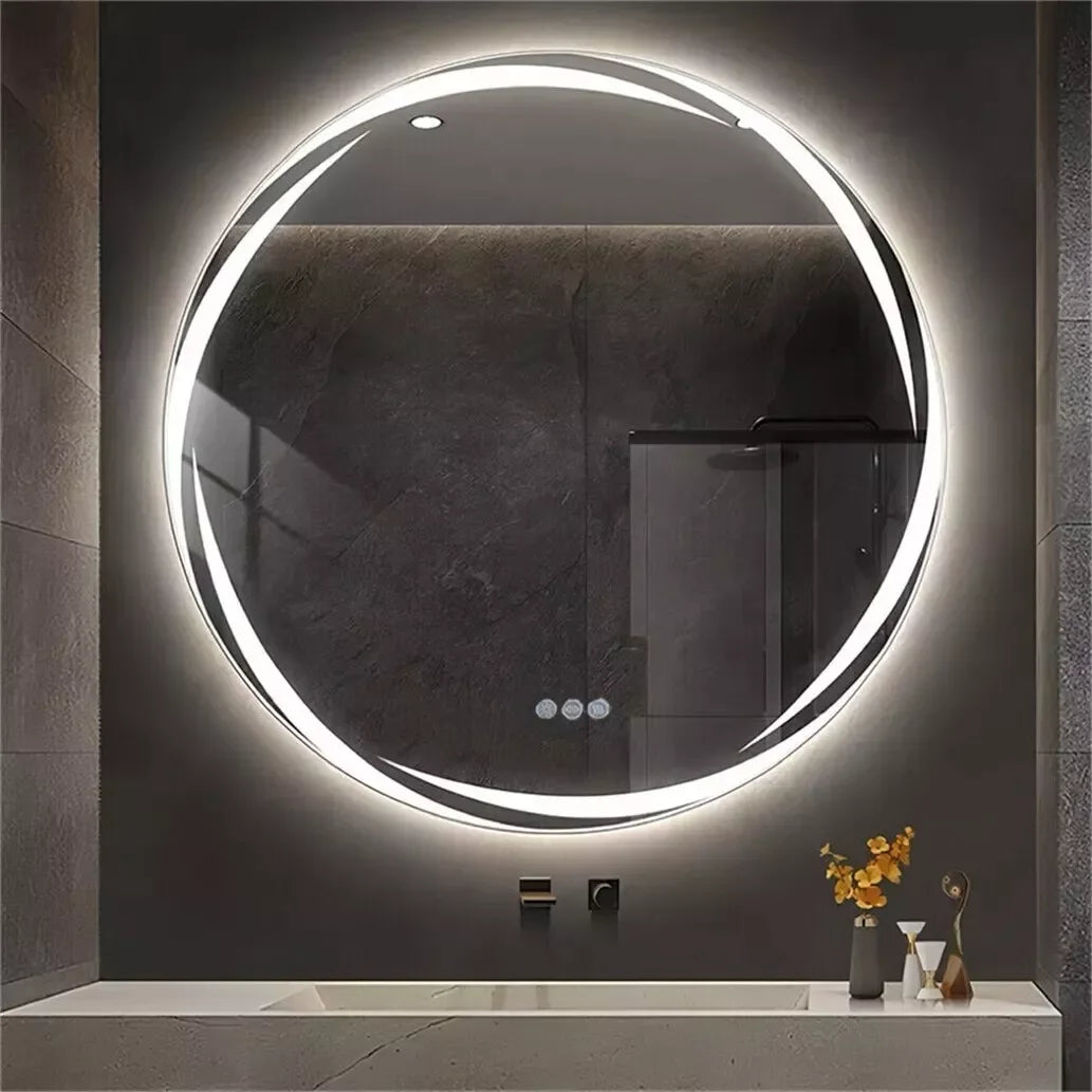LUVODI 80CM LED Backlit Bathroom Mirror with Defogger and Touch Sensor