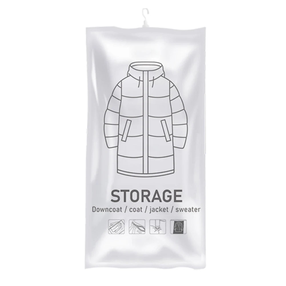 Space Saving Seal Organizer Hanging Vacuum Storage Bags Space Saving Seal Wardrobe Compressed Bag for Clothes Suits Dress Jacket