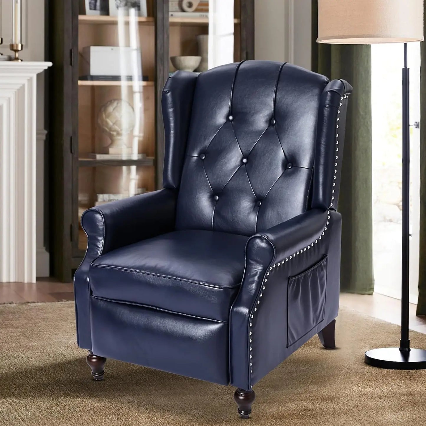 Massage Heat Wingback Recliner Push Back Armchair Living Room Bedroom Home Theater Beige,Customized