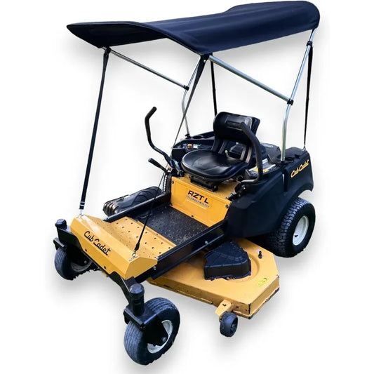 Sun Shade Canopy in Black for Zero Turn Lawn Mower - Fits Kubota, Bad Boy, Cub Cadet, Troy-Bilt & Others - Reduce Heat and Glare