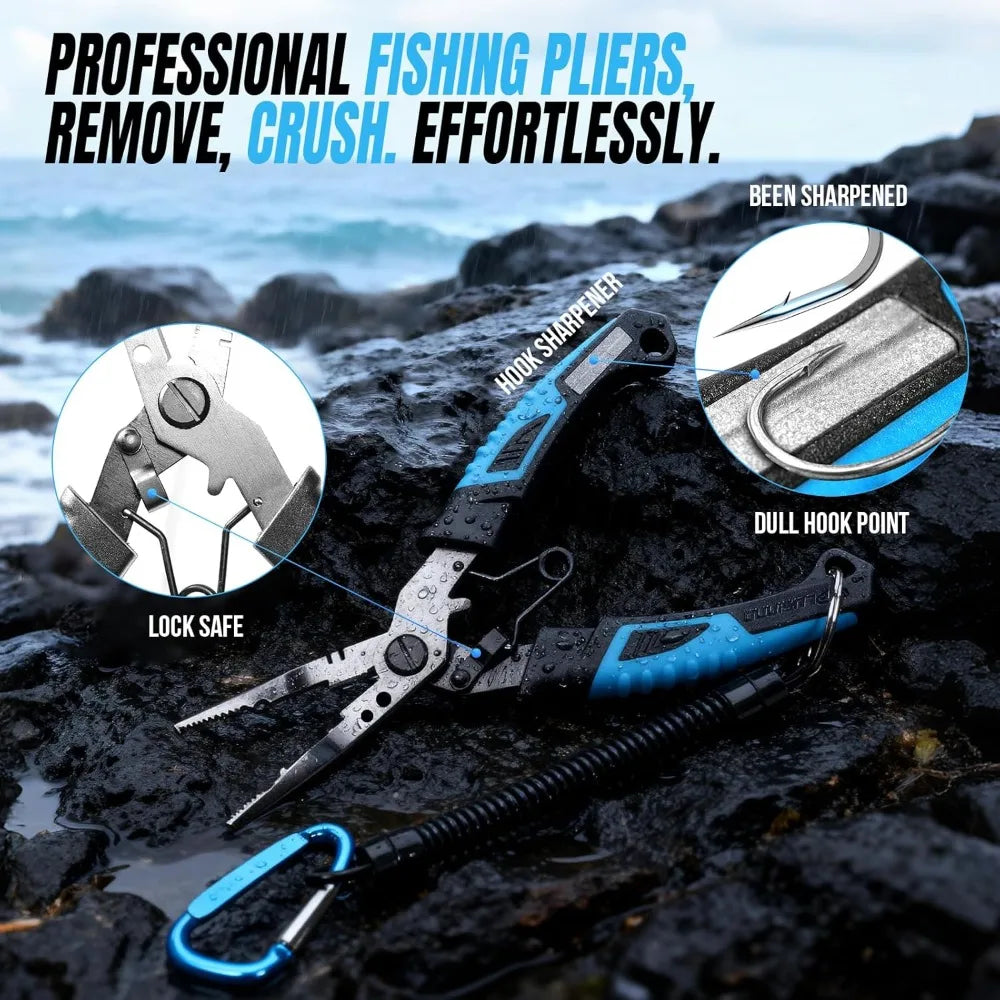 Complete Fishing Rod and Reel Combo Kit with Tackle Box and Lures, Fishing Accessories for Men