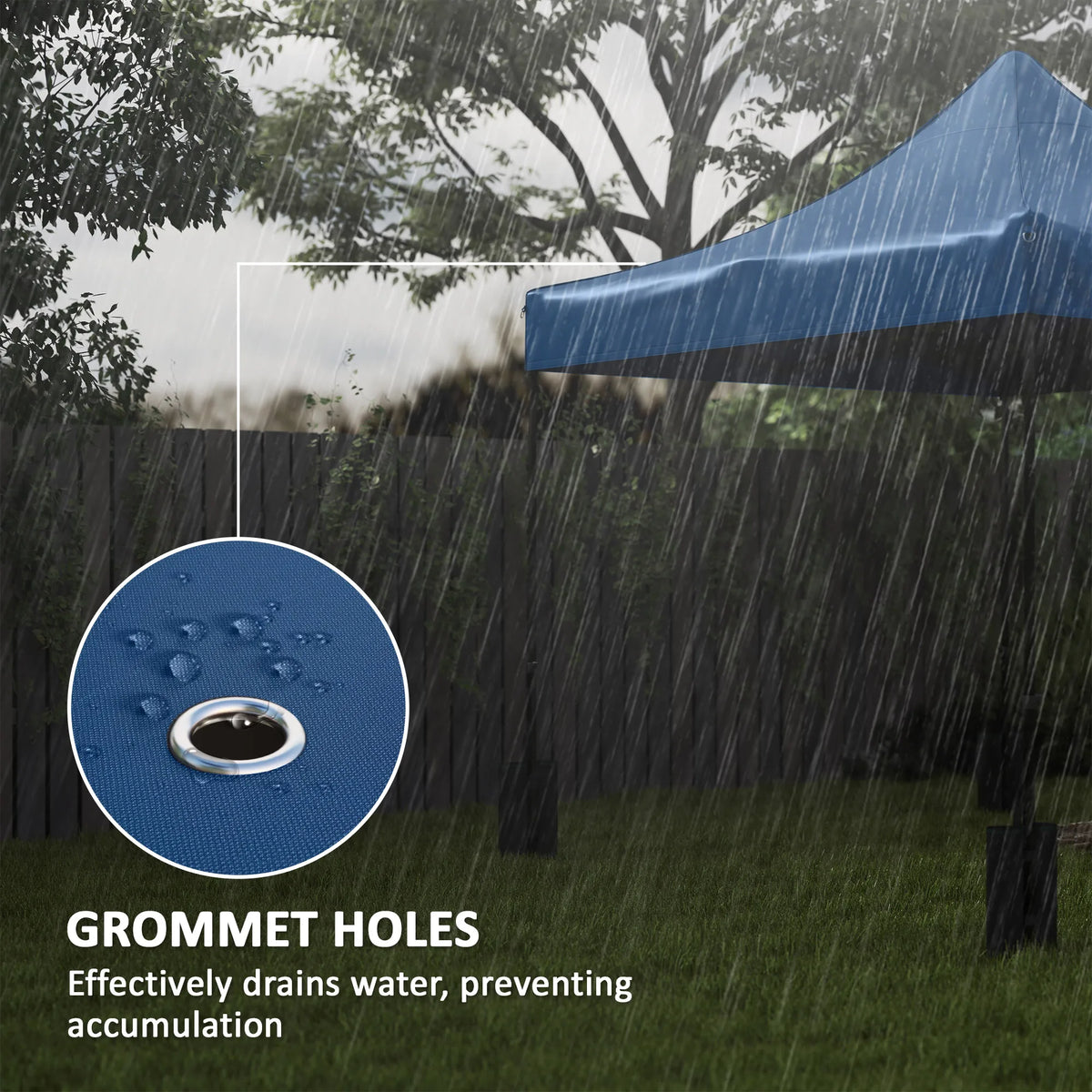 10' x 10' Pop up Canopy Replacement Top with Weight Bags, Blue