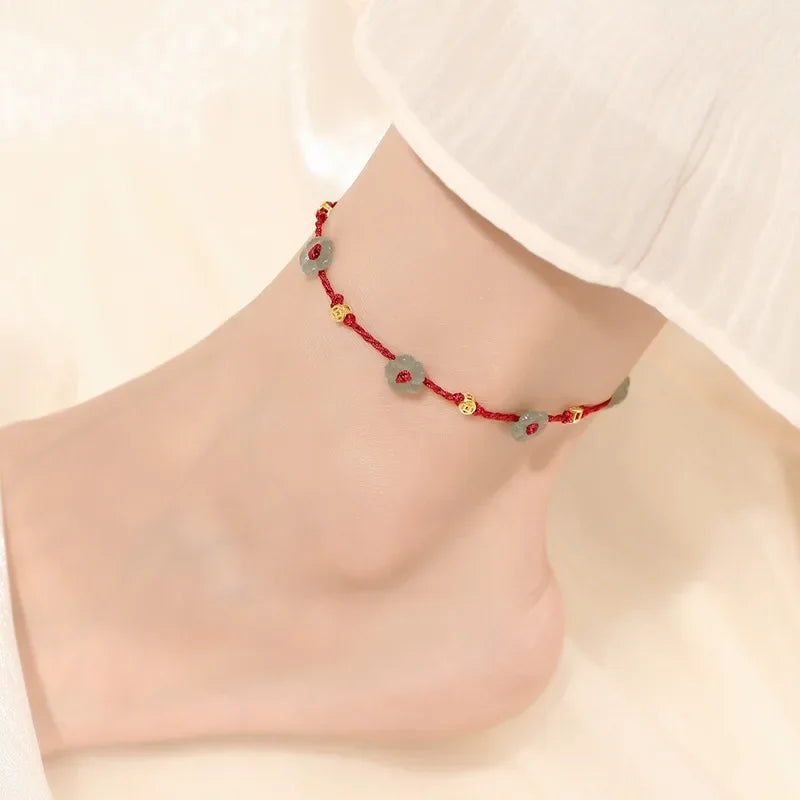925 Sterling Silver Anklet Dazzling Chain Clear CZ Geometric Elegant For Woman Girl Fashion Jewelry Gift Dropship Wholesale