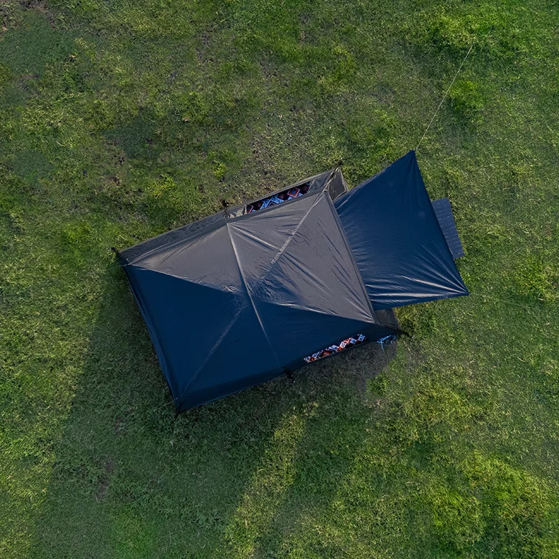 4/8/12-Person Outdoor Camping Tent with Extendable Canopy: Mosquito-proof, waterproof, and UV-resistant; well-ventilated and breathable to prevent stuffiness; quick to set up and easy to pack away; suitable for all seasons an