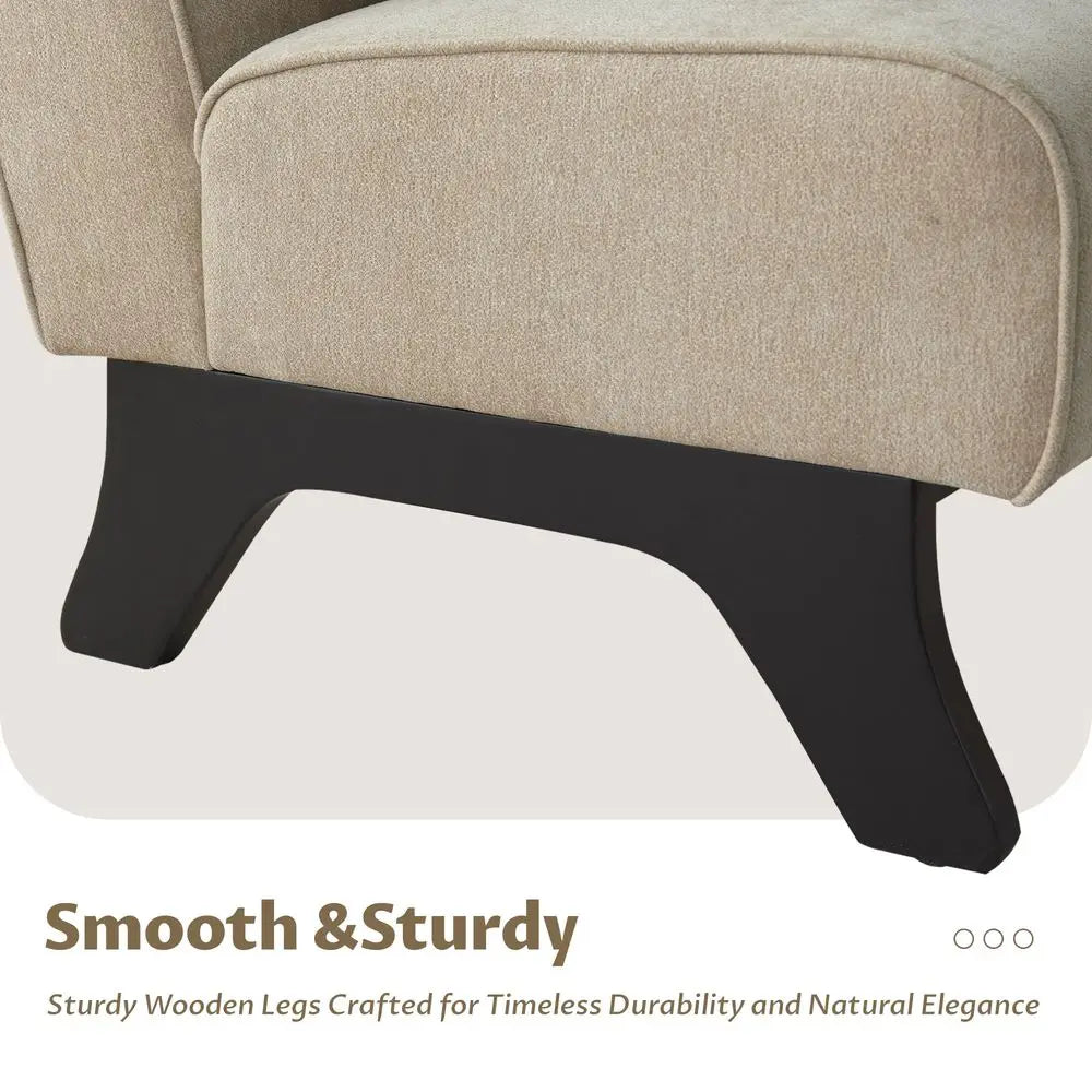 Set Of 2 Upholstered Accent Chairs With Pillow For Living Room	Console