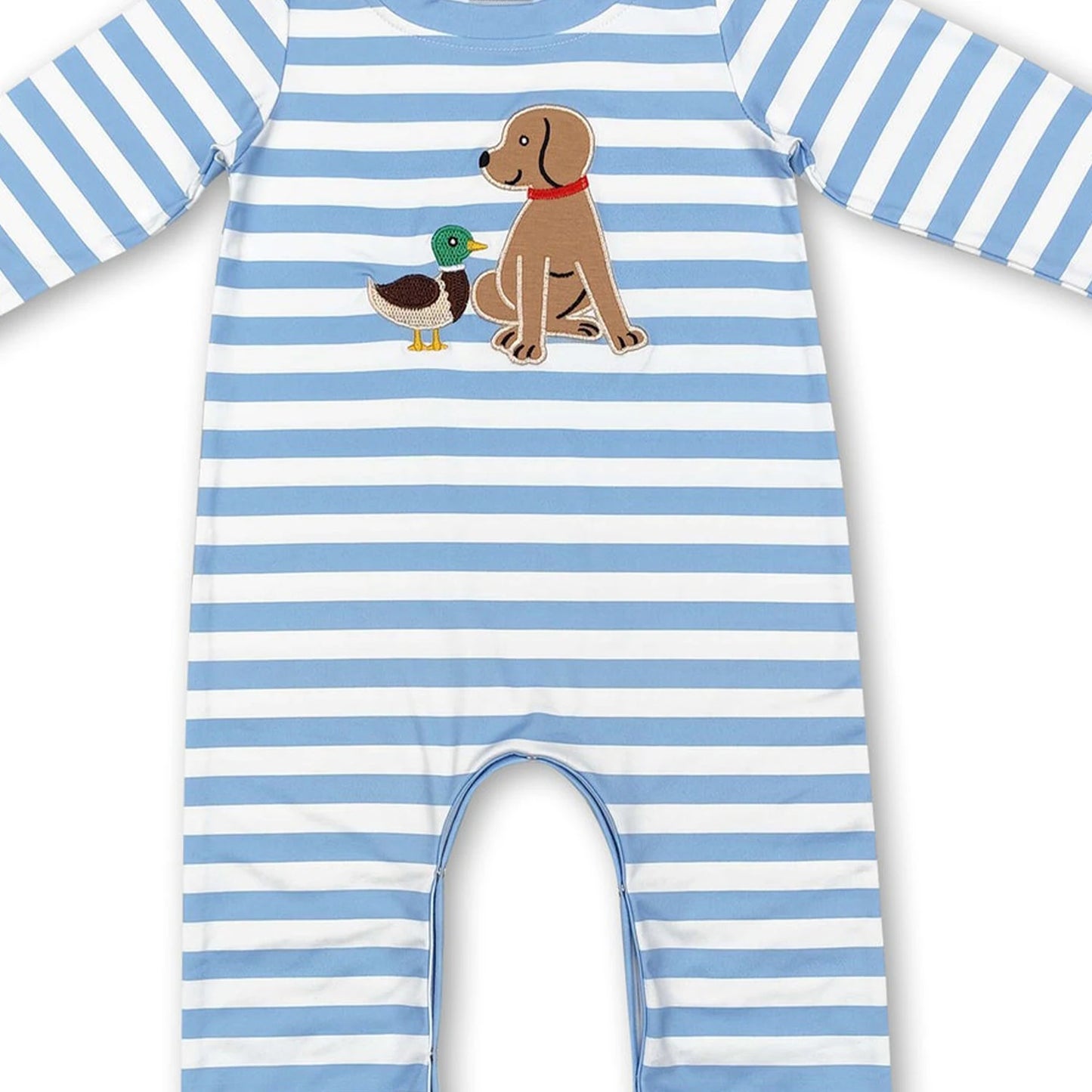 Baby Infant Boys Dog Duck Stripes Rompers