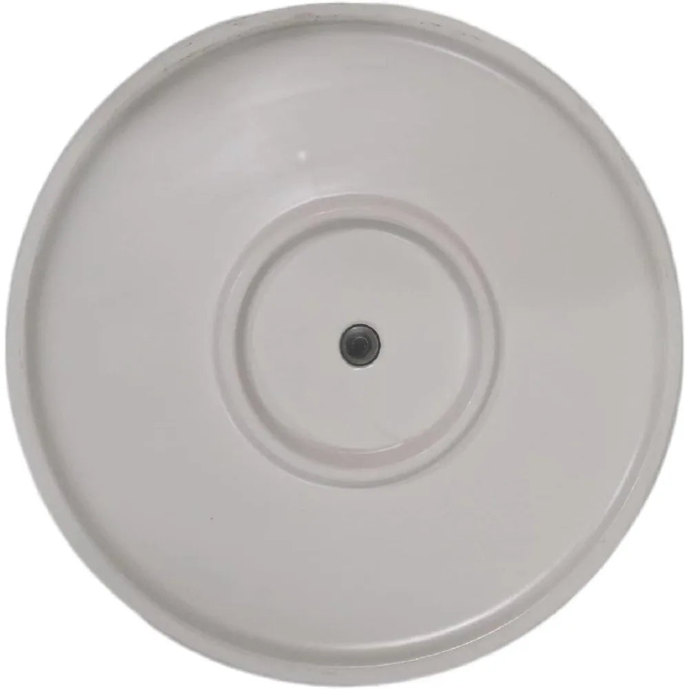 Fluted Ceramic Round Planter with Drainage Hole Indoor Outdoor Flower Pot 10 inch White