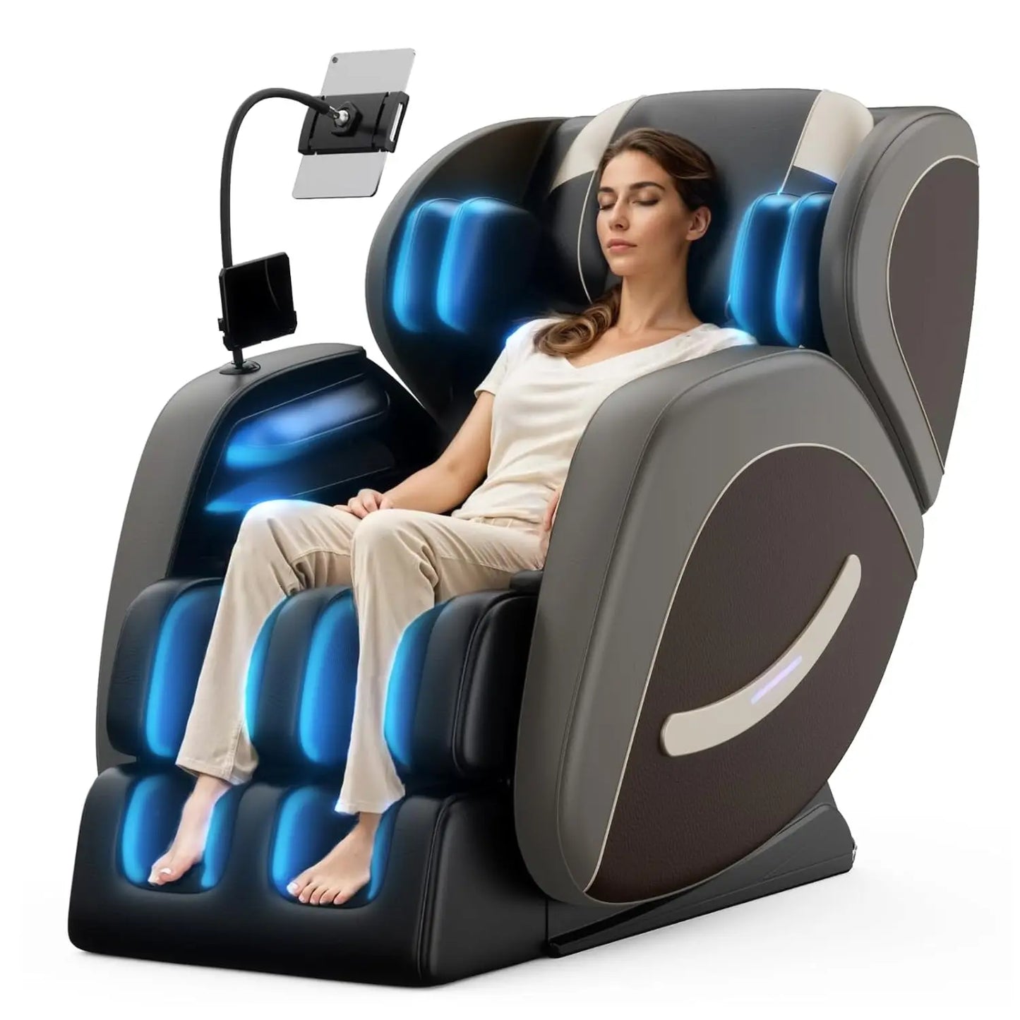 Massage Chairs Full Body, Zero Gravity Massage Chairs with Auto Modes, Airbag Massage, 6 Fix Point Rollers, Foot, Customized