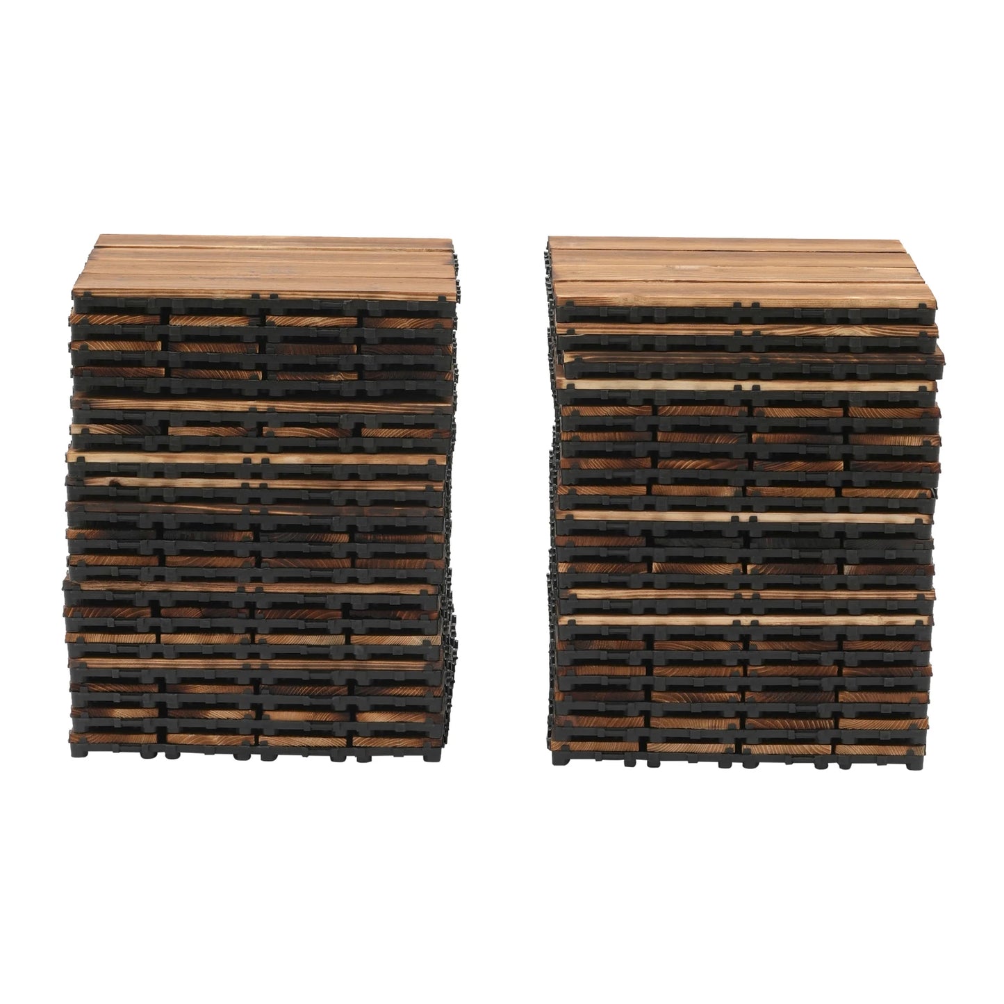 36 Pieces of 30 * 30cm Spliced Wooden Flooring, Terrace Wooden Flooring Tiles, 12 Inches X 12 Inches, Outdoor Waterproof
