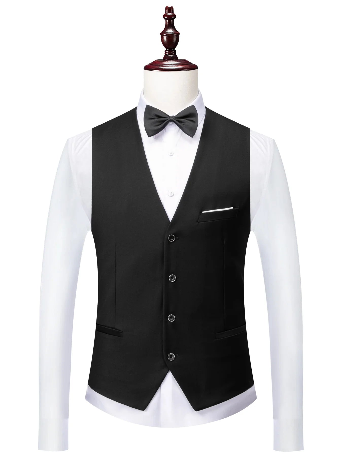 Men's Suit 3 Pieces Set Solid Color Slim Fit Business Leisure Banquet Wedding Groom Dress Jacket Vest with Pants