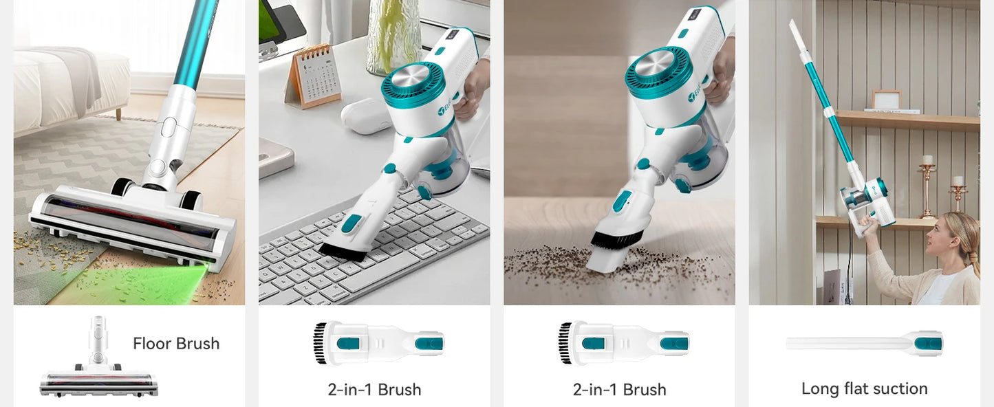 Cordless Handheld Vacuum Cleaner,26000PA,Touch Screen,Smart Dust Sensor,Auto Speed Control for Home Bed Carpet Clean