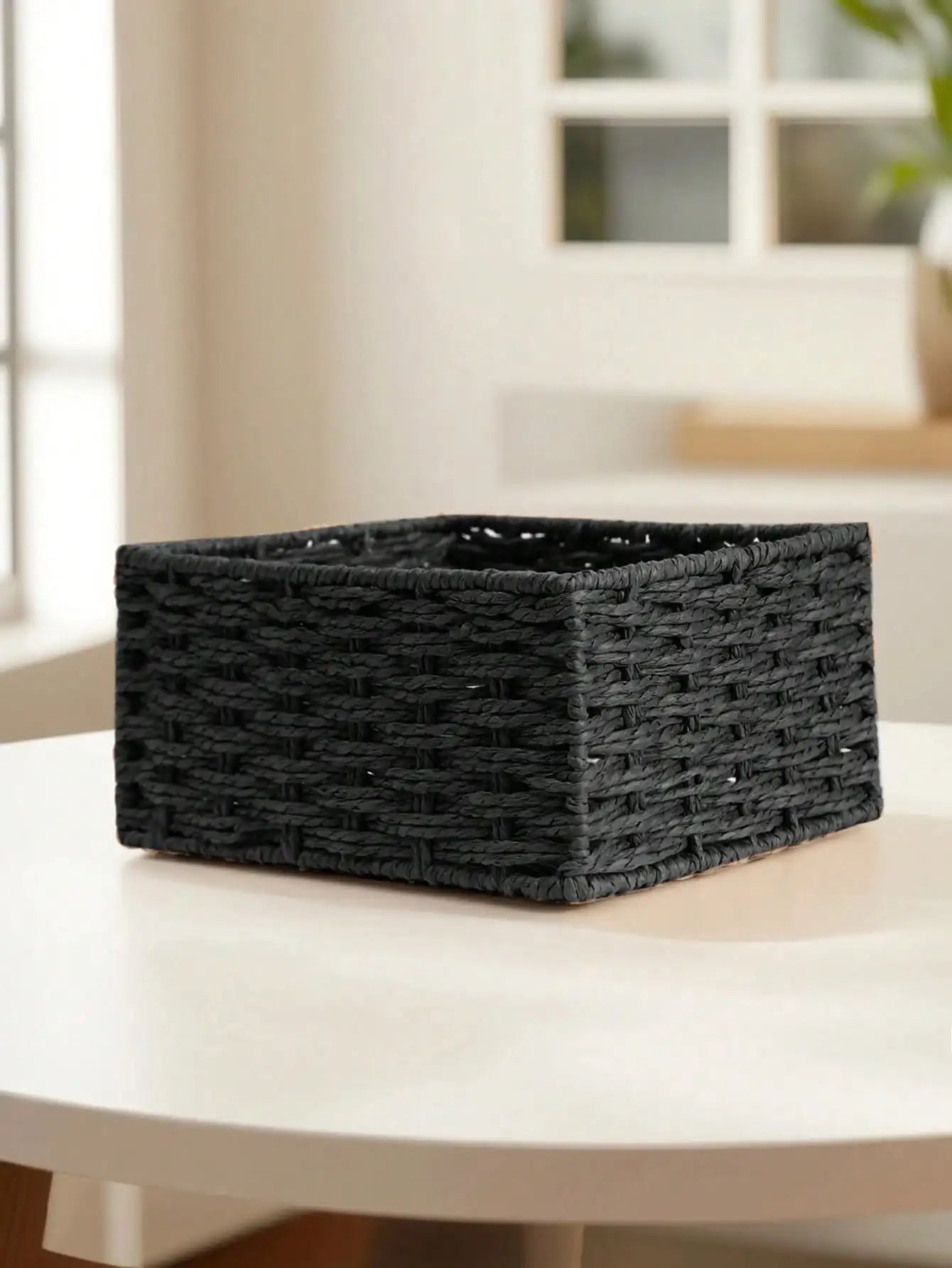 1pc/3pcs Desktop Storage Box, Handmade Rattan Woven Organizer Tray For Cosmetics, Keys, Snacks, Home Living Room, Bedroom, Study, Office, S/M/L Sizes Available,For Back To School