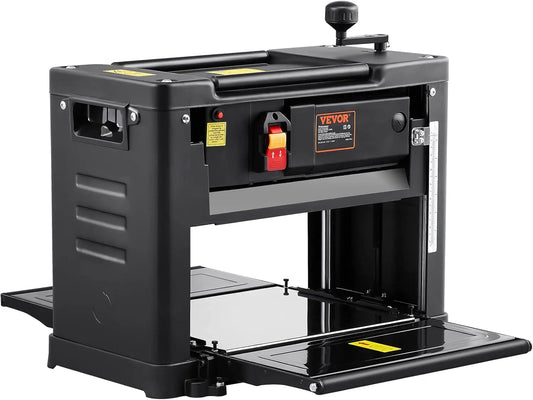 Thickness Planer, 13" Width Worktable Benchtop Planer, Two-Blade, 15-Amp 1800W Powerful Motor, 12" Extended Infeeding Table