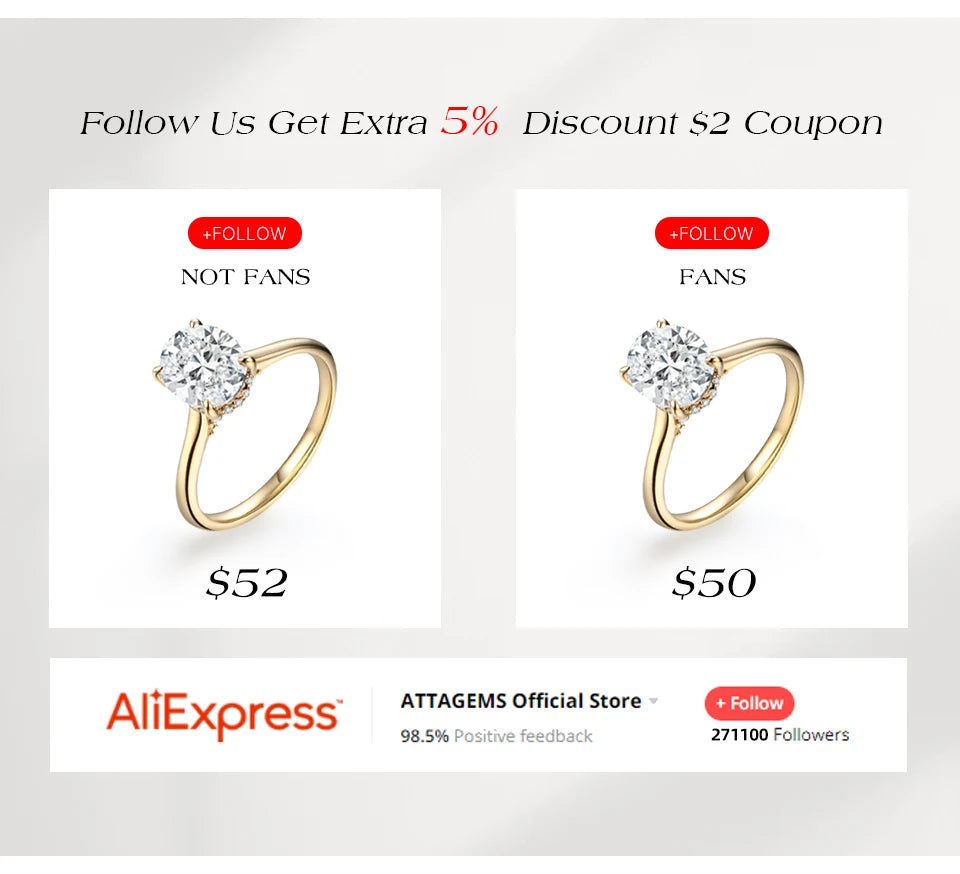 ATTAGEMS Oval cut 9*7mm2CT DVVS Moissanite Ring 925 Sterling Silver for Women Wedding Jewelry High Quality Shipping from the USA