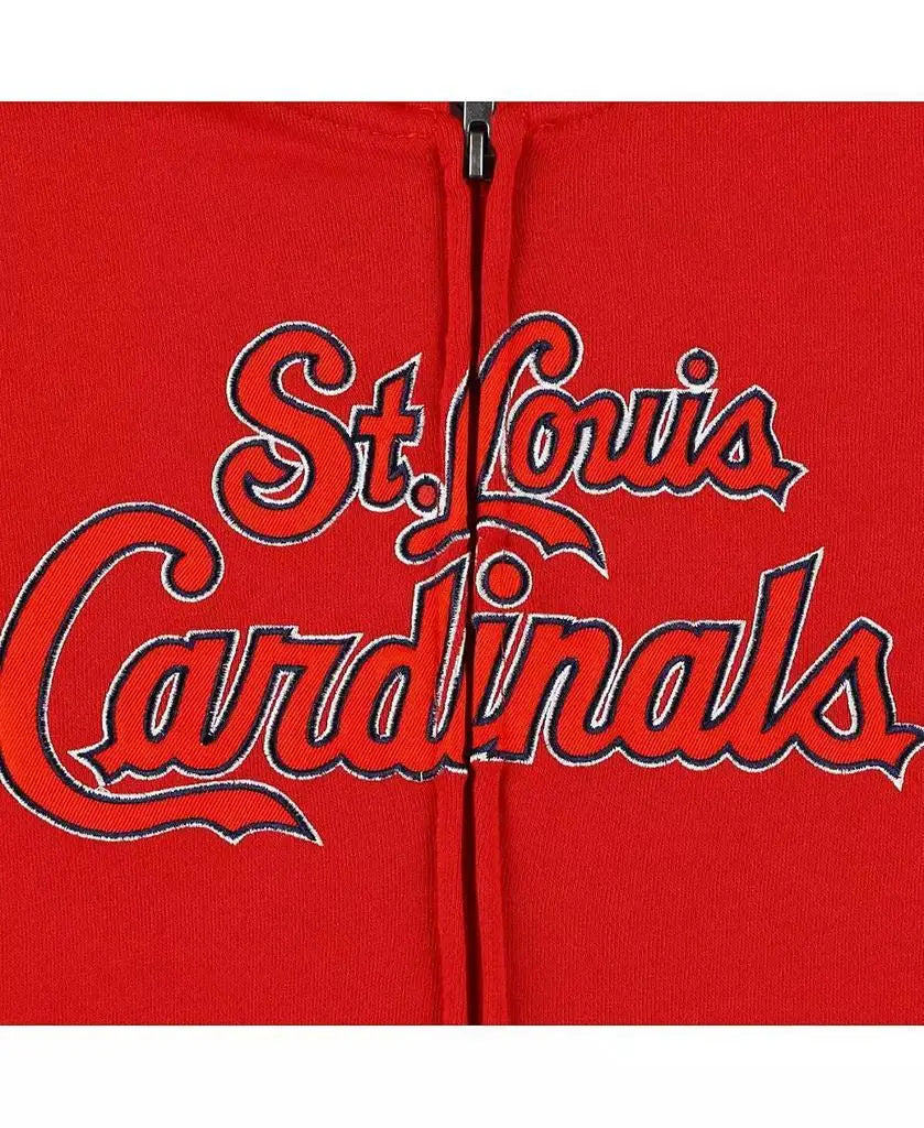 Outerstuff | Big Boys and Girls Red St. Louis Cardinals Wordmark Full-Zip Fleece Hoodie