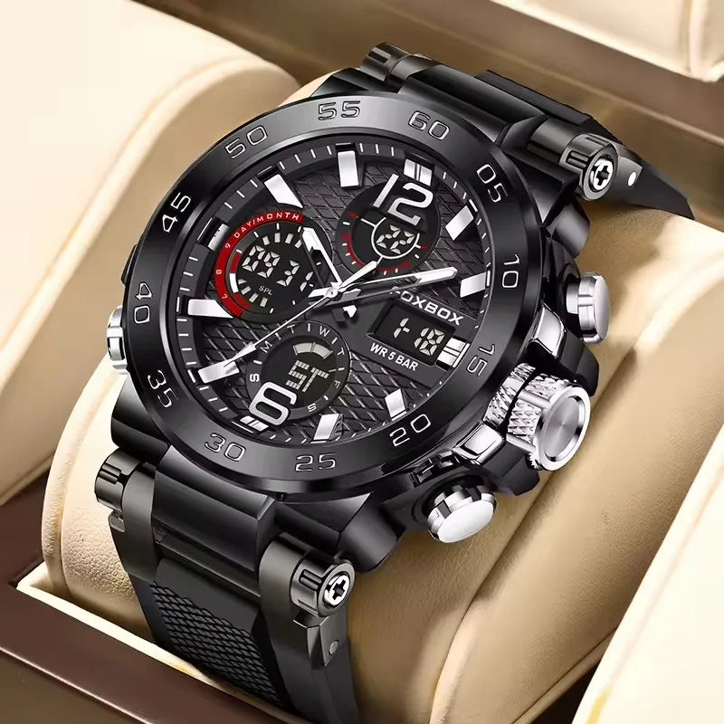 LIGE Luxury LED Display Men Wristwatches Fashion Luminous Sport Man Watch Waterproof Calendar Quartz Watch Mens Montres Hommes