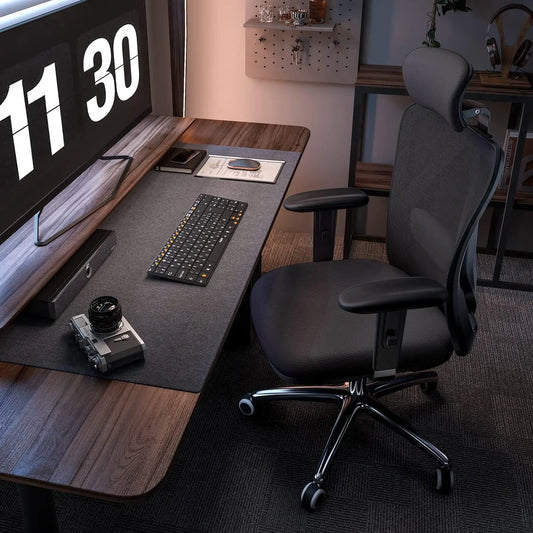 M18 Ergonomic Office Chair for Big and Tall People Adjustable Headrest with 2D Armrest Lumbar Support