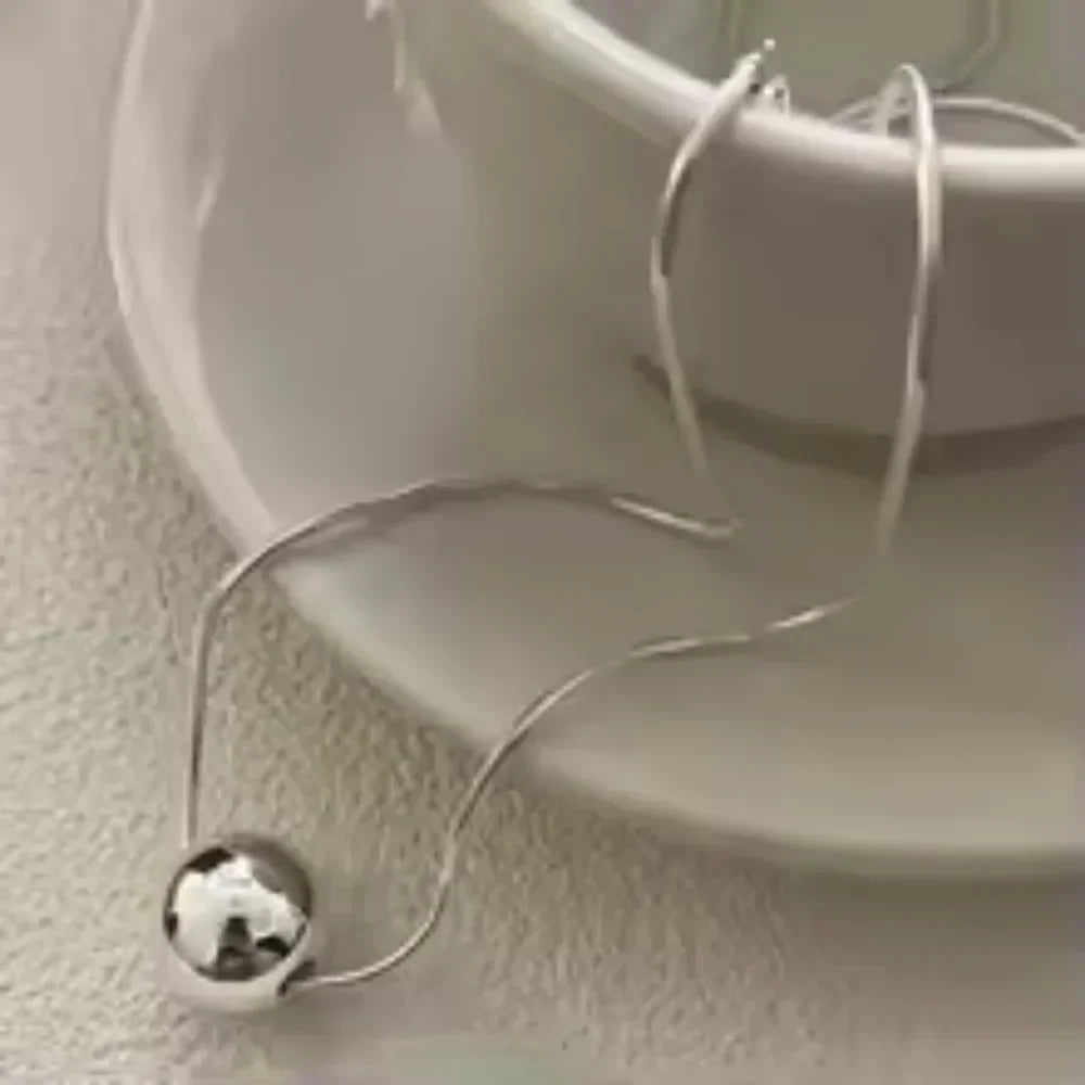 1 pc Women's Minimalist round Bead Necklace Versatile Temperament Collarbone Chain Jewelry Neck Chain Accessory