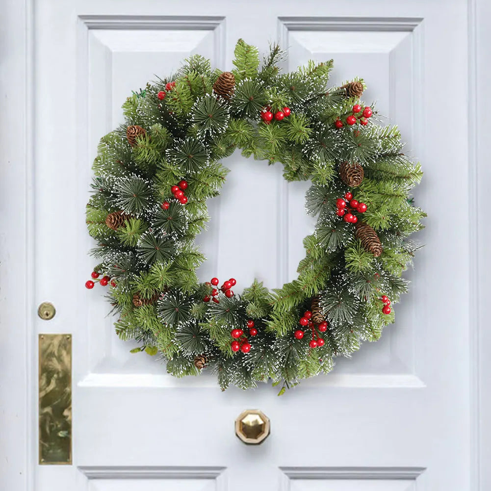 Christmas Hanging Garland Decorative Lighting Holiday Art Wreath Festival Theme Multifunctional Party New Year Decor Props