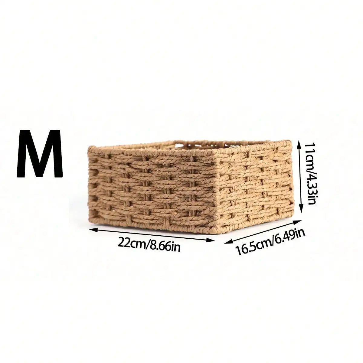 1pc/3pcs Desktop Storage Box, Handmade Rattan Woven Organizer Tray For Cosmetics, Keys, Snacks, Home Living Room, Bedroom, Study, Office, S/M/L Sizes Available,For Back To School