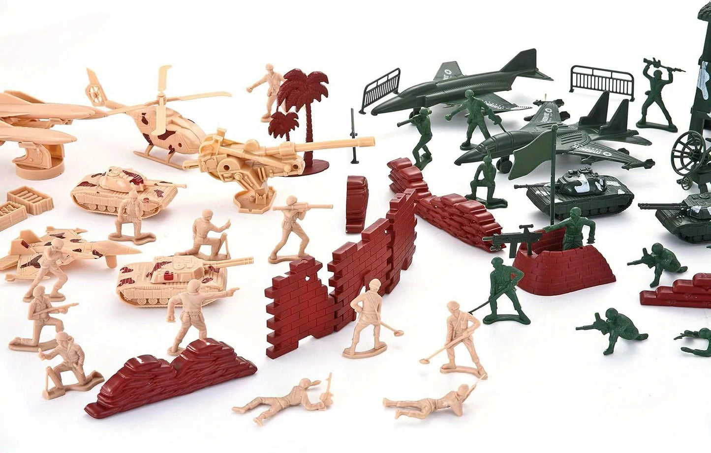 164 Piece Military Soldier Playset Army Men Play Bucket Army Action Figures Battle Group Deluxe Military Playset Aircrafts