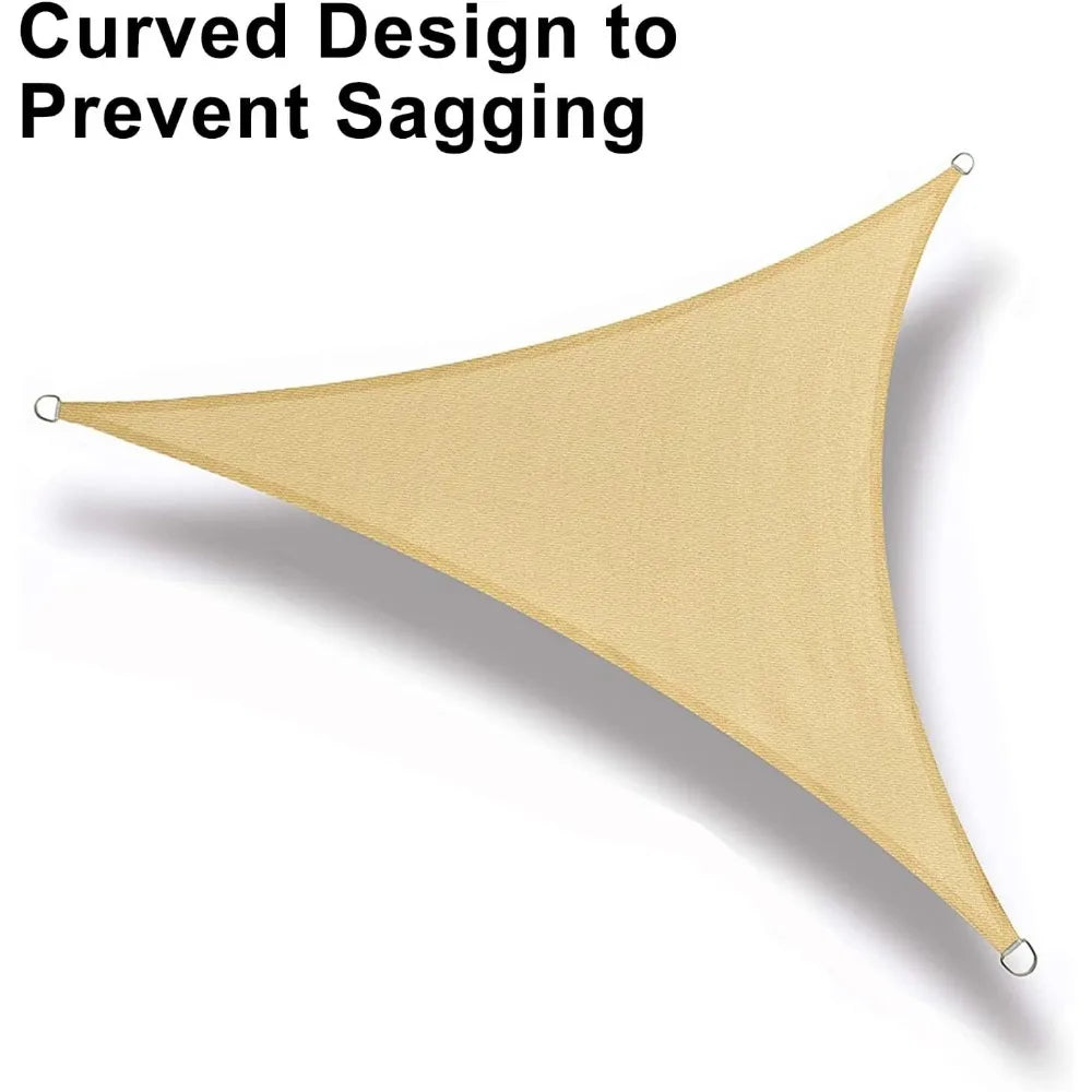 Triangle Sun Shade Sail UV Block Canopy for Patio Garden Backyard Custom Size