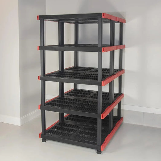 Best - Craftsman, 5-Tier Highly Durable Storage Rack, 200lbs/shelf, (72.3”H x 40”W x 24”D), Interlocking Shelving Unit