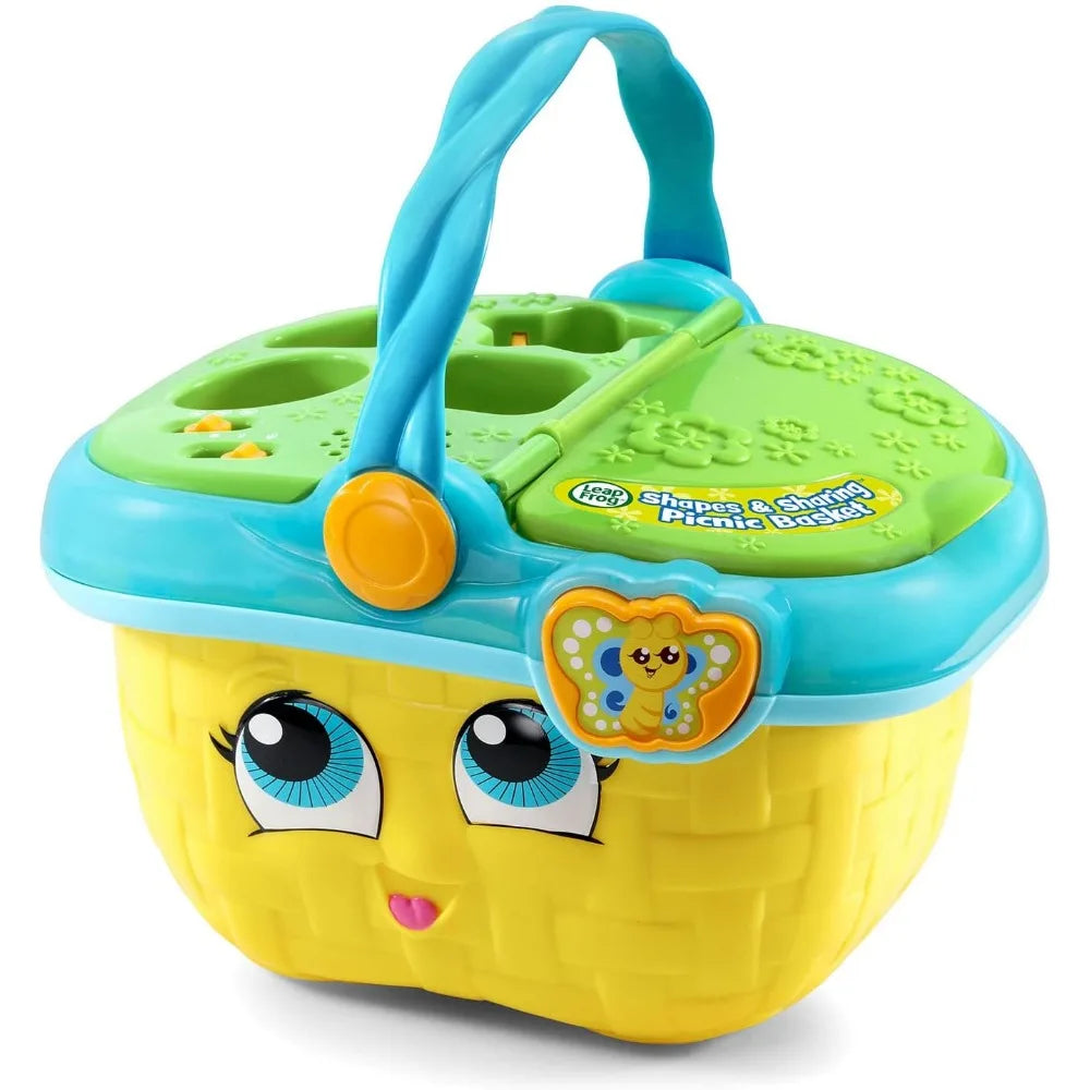 Shapes and Sharing Picnic Basket for Toddlers Early Learning Toy Yellow Frustration Free