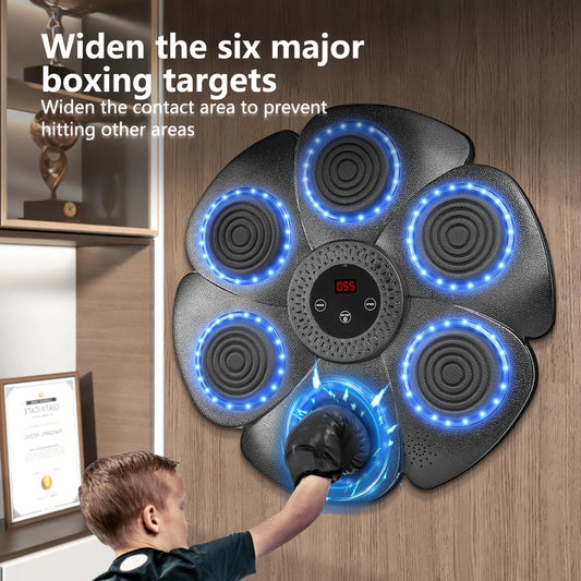 Musical boxing machine with gloves | high quality electronic boxing training target | easy to install | gift | agility training